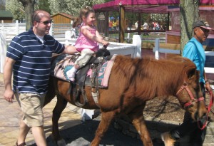 038 Sarah's 1st pony ride!