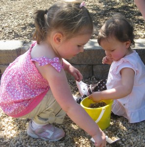 067 Playing in the rocks together!